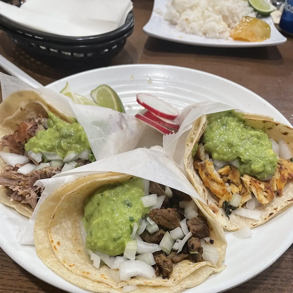 Chicken Steak Carnitas Tacos