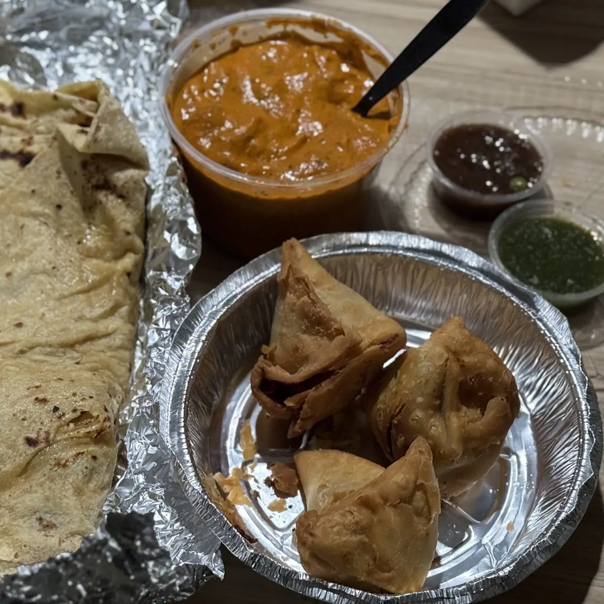 Roti Butter Chicken Samosa
