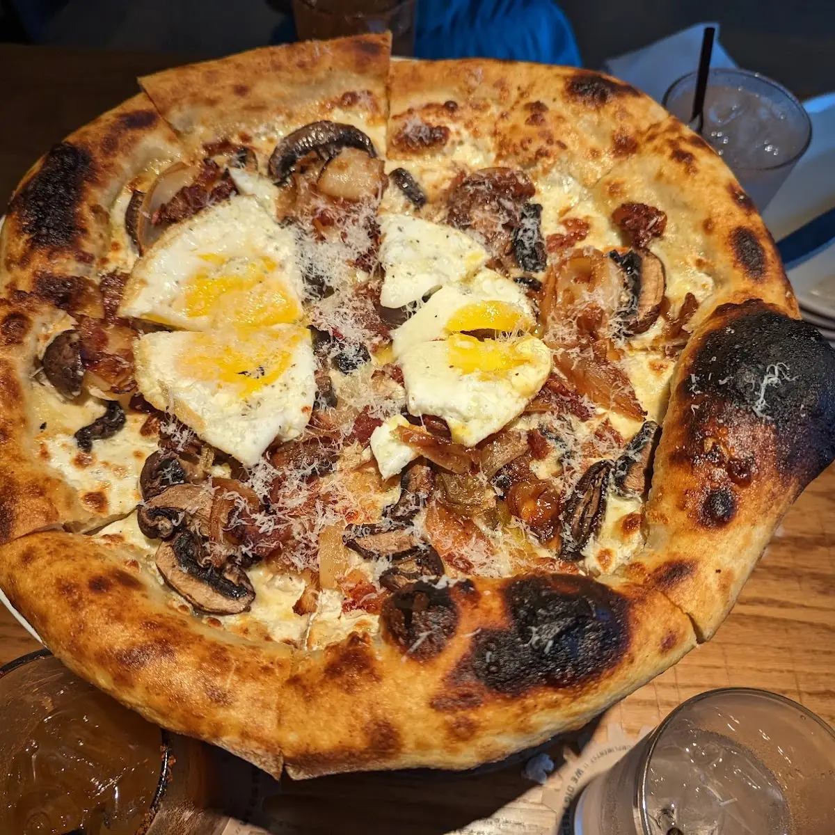 Mushroom Pizza with Egg