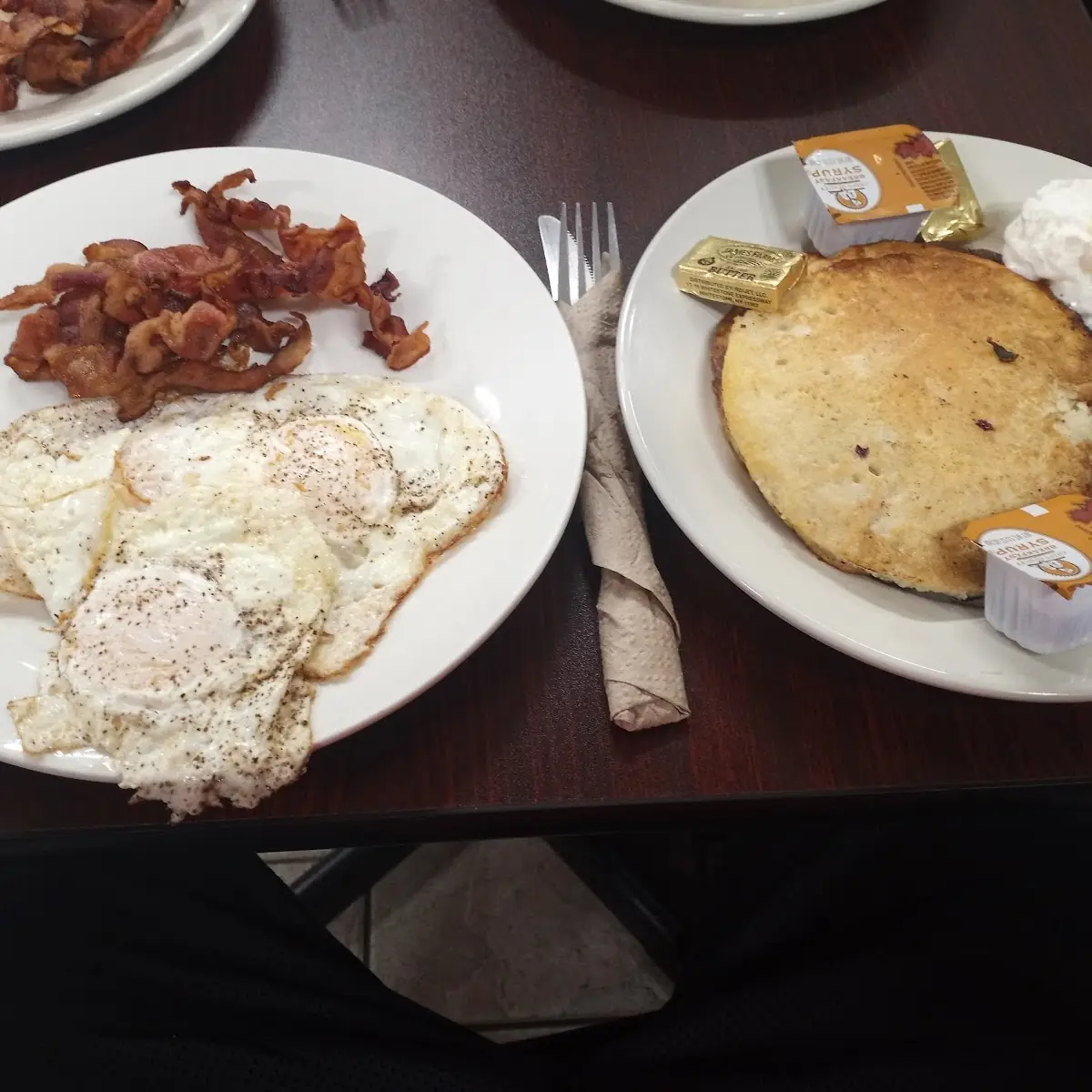 Mile High Silver Dollar Pancake & Meat