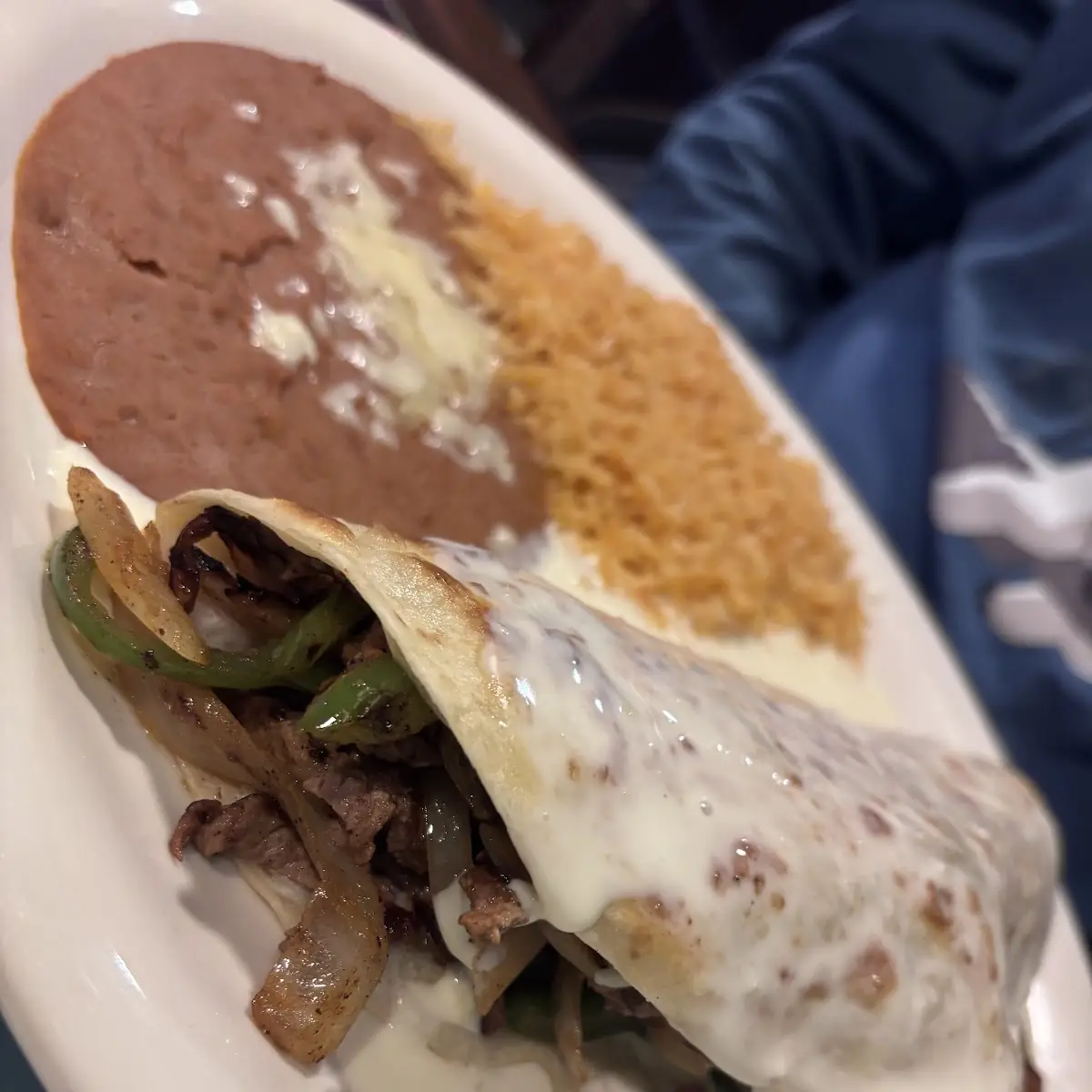 Steak Quesadilla with Cheese Sauce