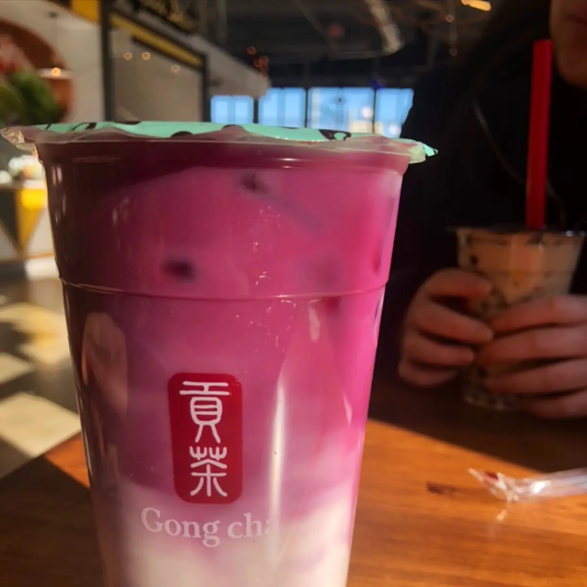 Sweet Potato Green Milk Tea