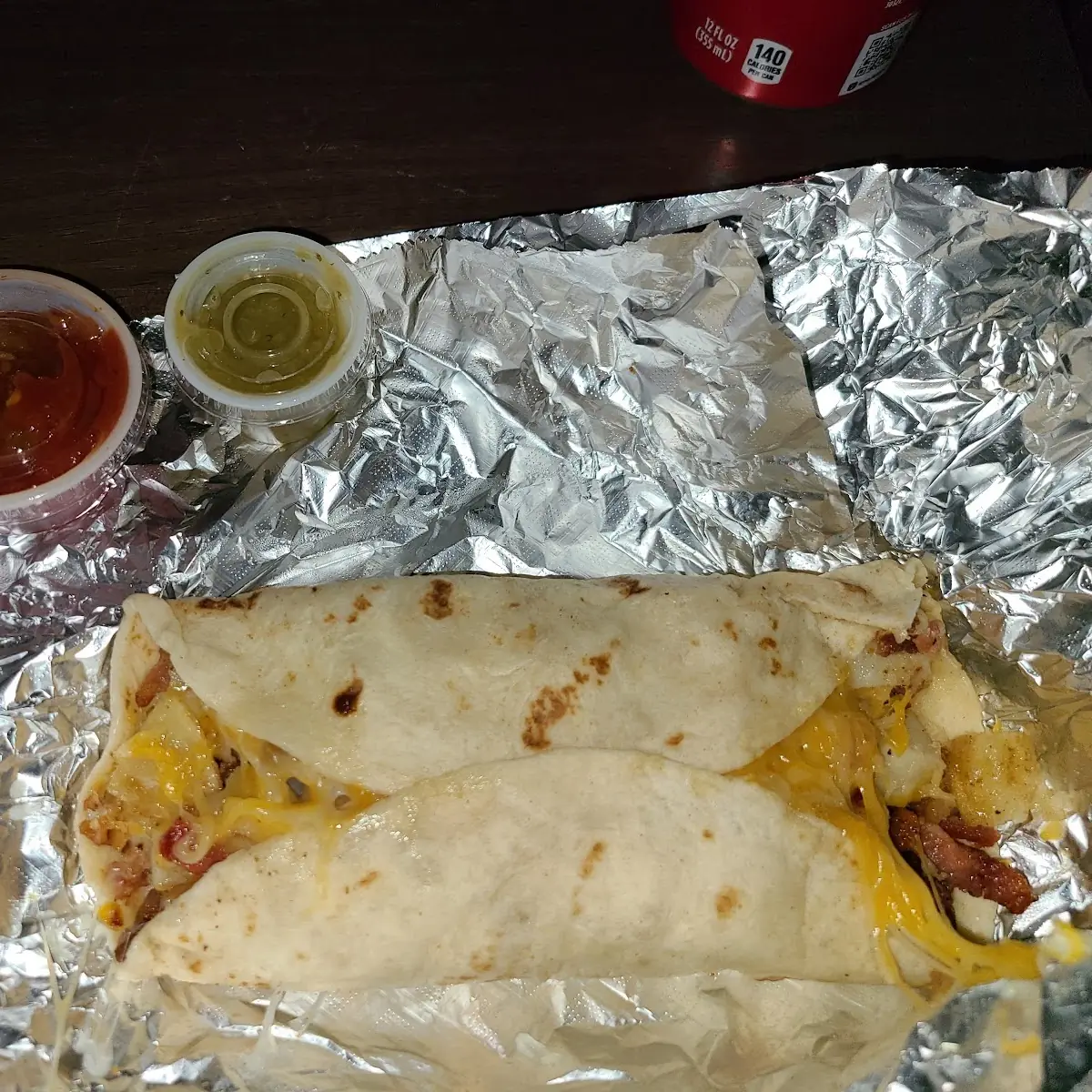 Bacon Potato Cheese Burrito