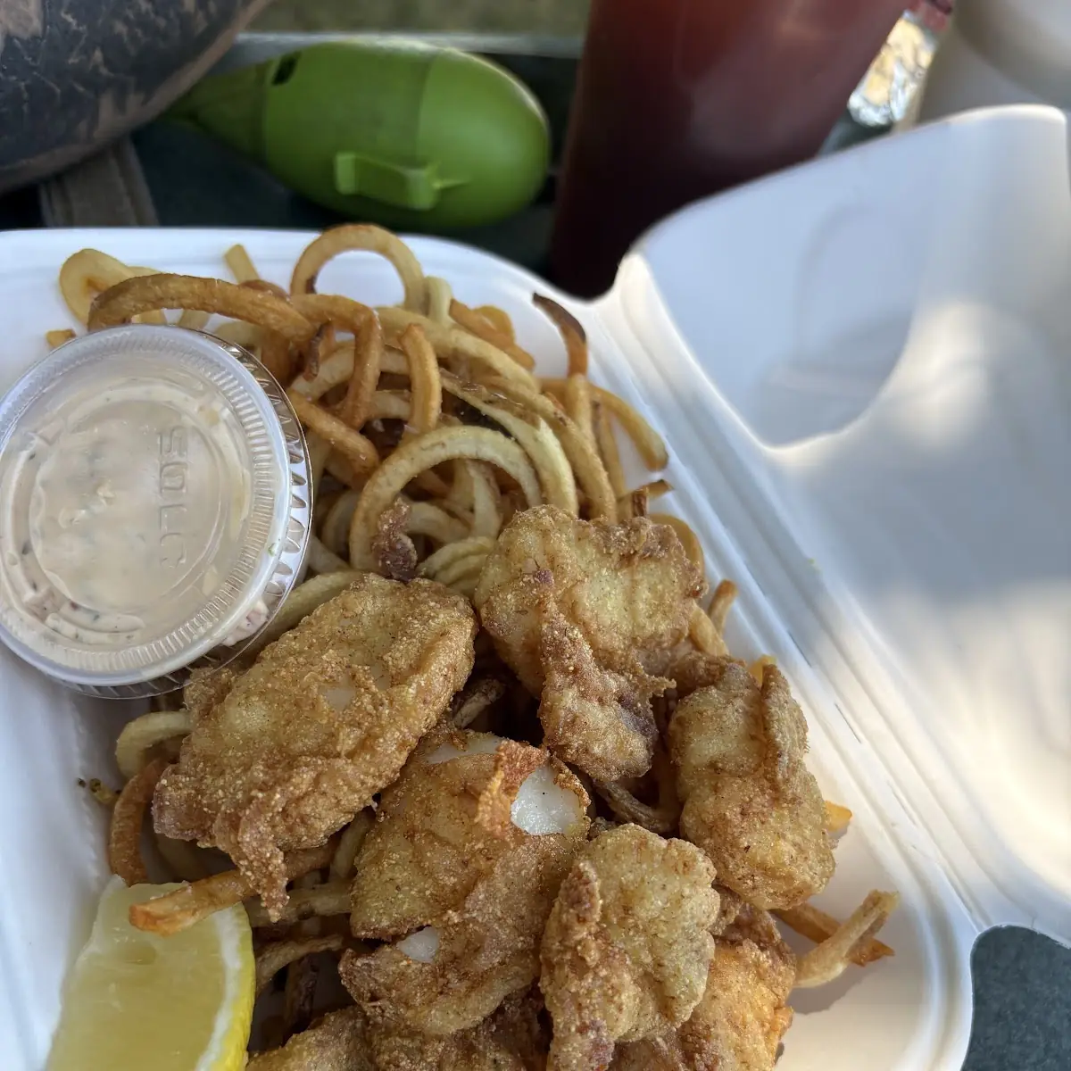 Fried Cod Cheeks and Chips