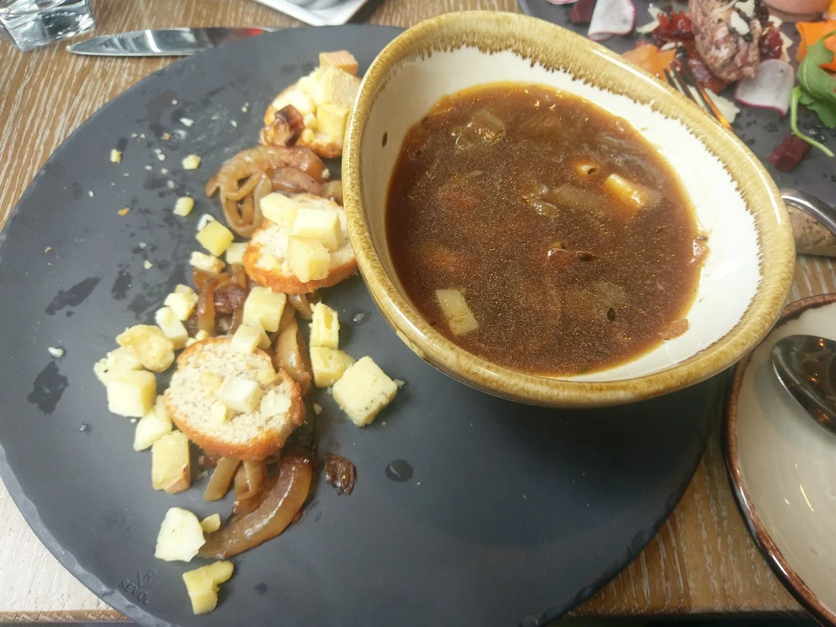 Deconstructed French Onion Soup, Bistro Hortus