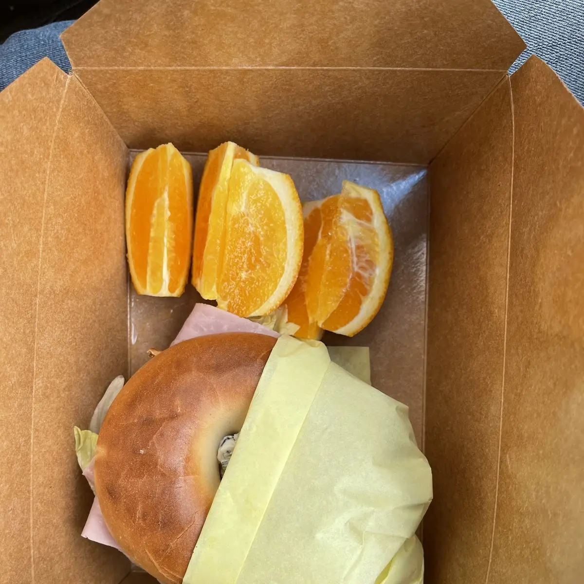 Ham and Cheese Bagel