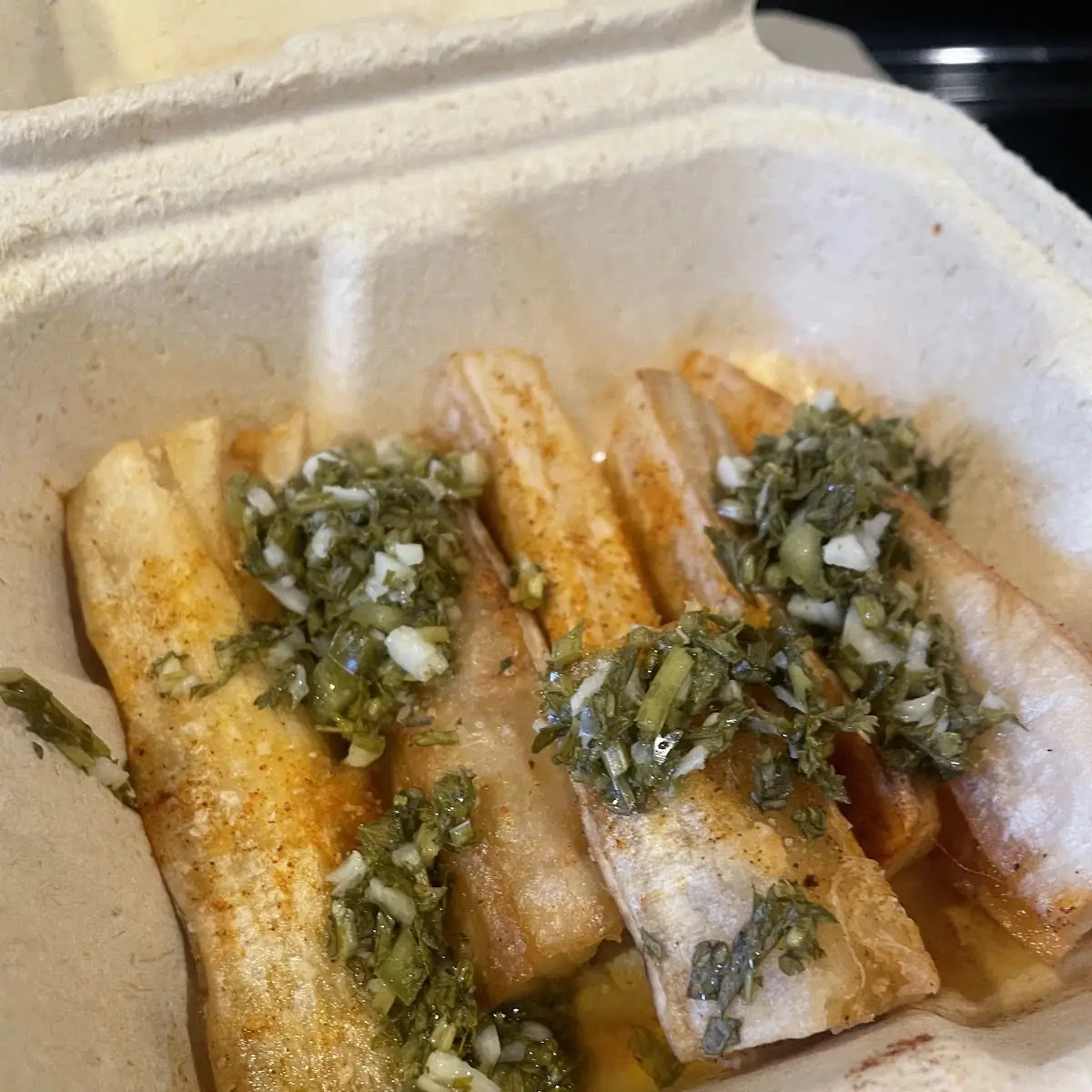 Yucca Fries with Chimichurri