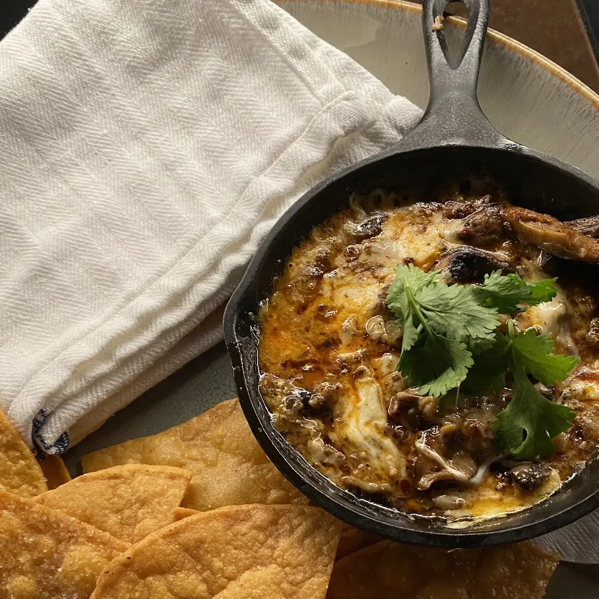 Online Wild Mushroom Queso Fundido