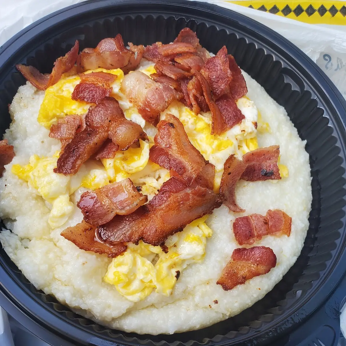 Grits Bowl with Bacon and Egg