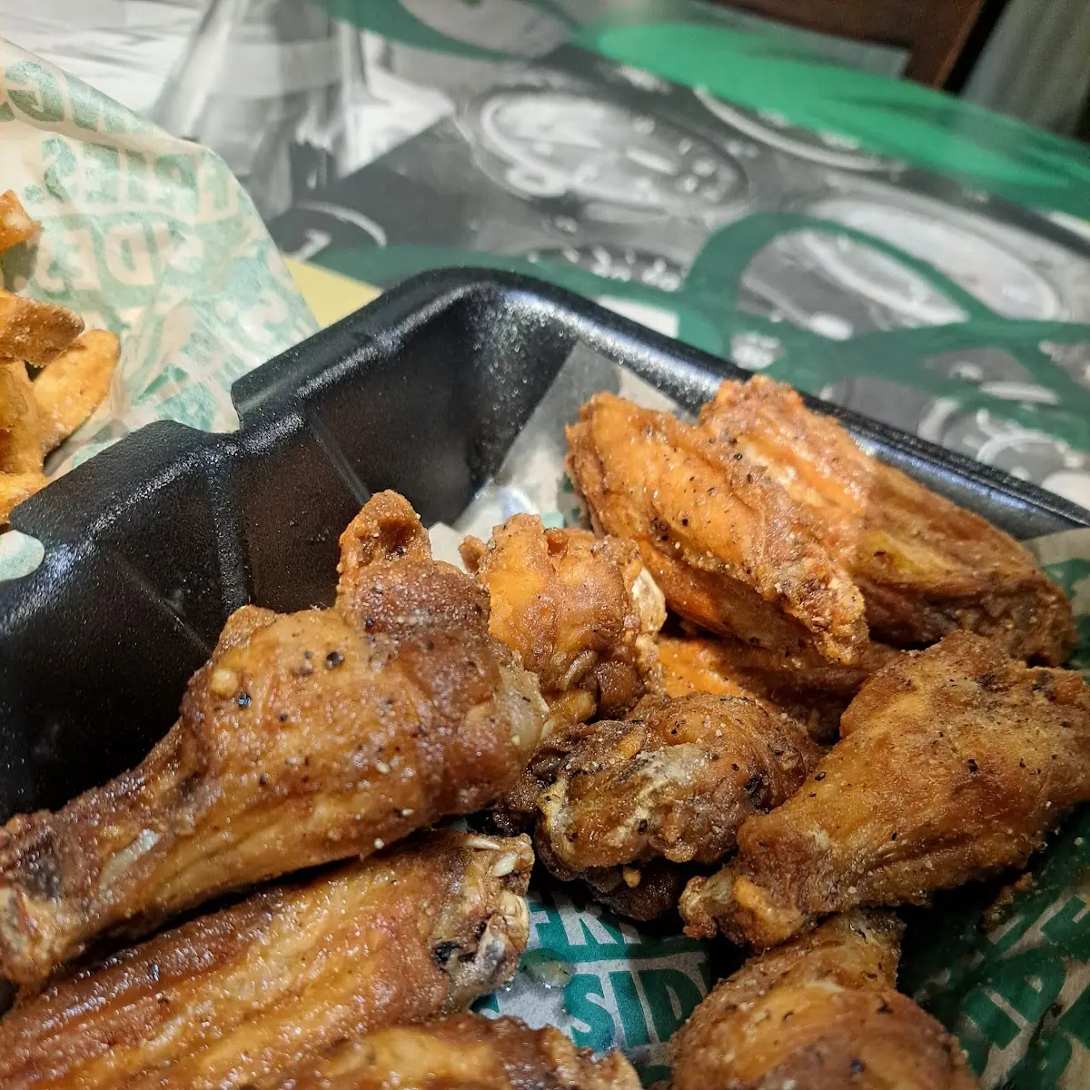 Lemon Pepper Wings and Fries