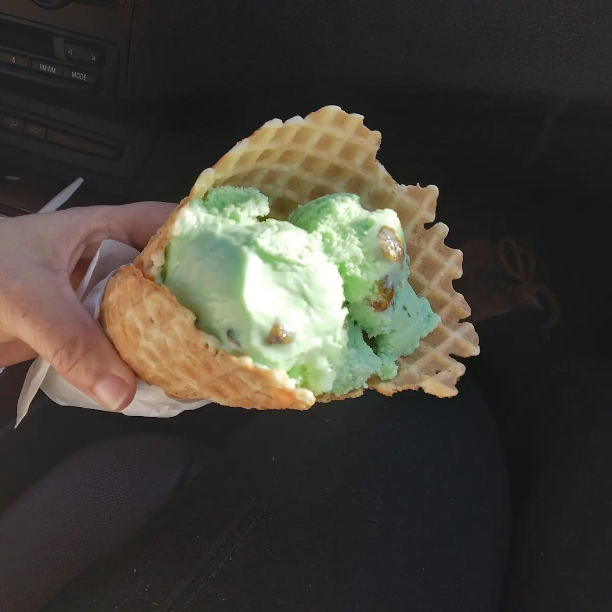 Hard Ice Cream Home Made Waffle Cone