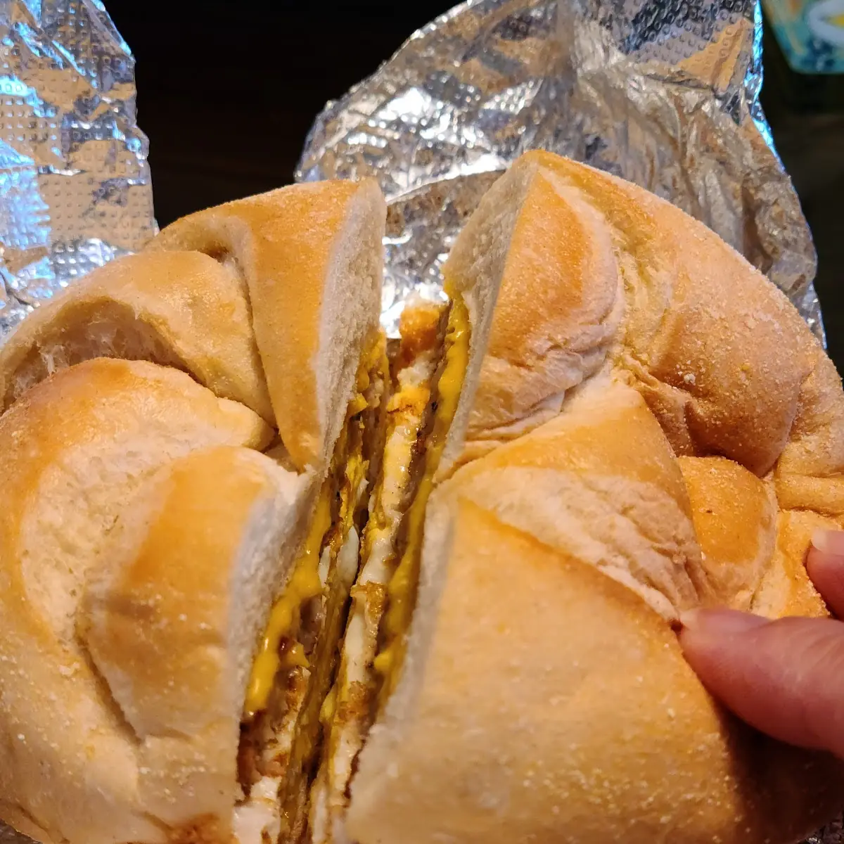 Egg Cheese Sauage on Roll