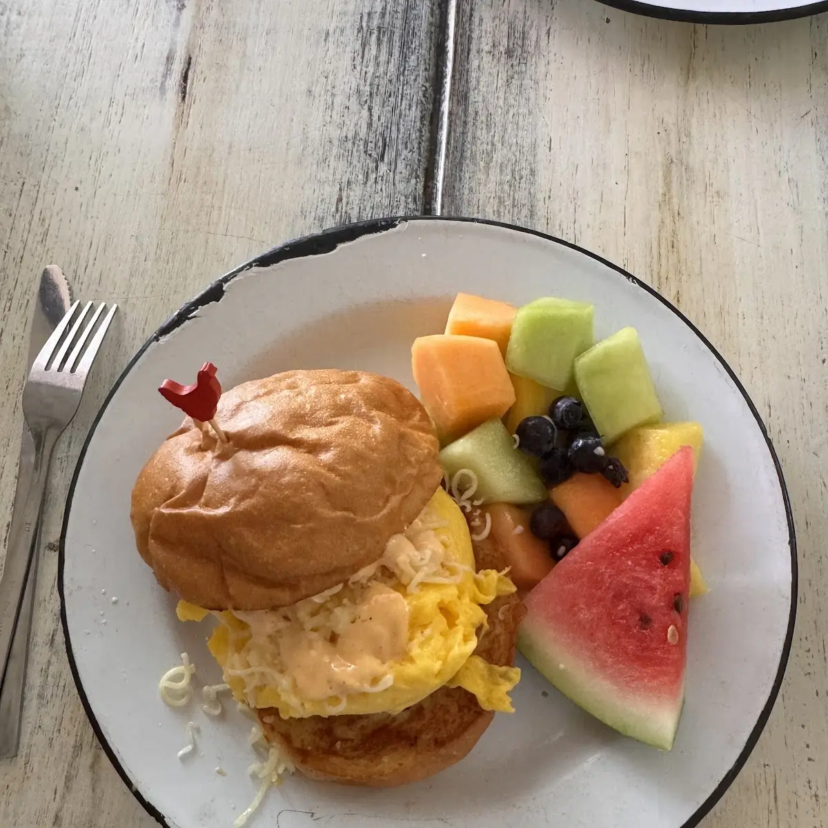 Rooster Egg Sandwich