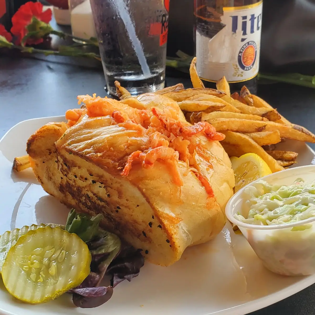Lobster Roll and Fries
