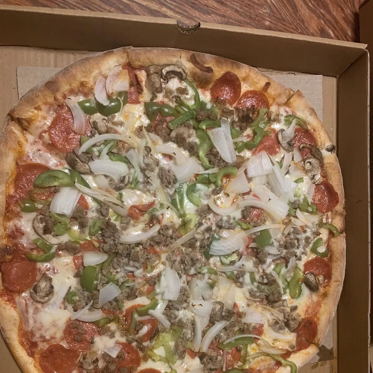 Pepperoni Peppers Sausage Pizza