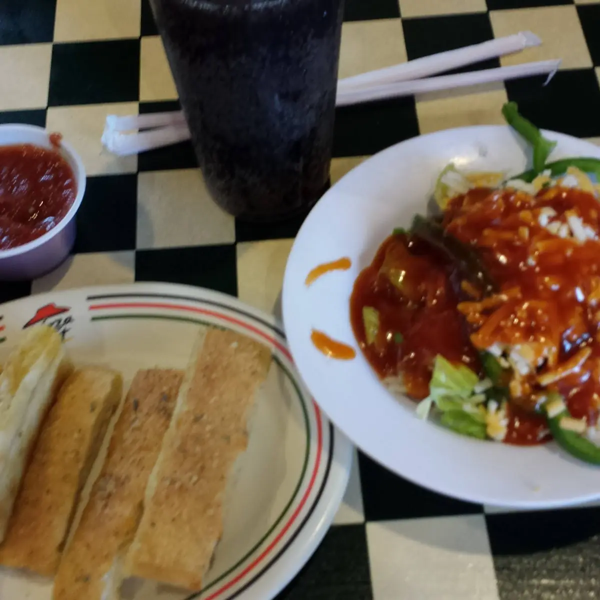 Salad Bar and Bread Sticks