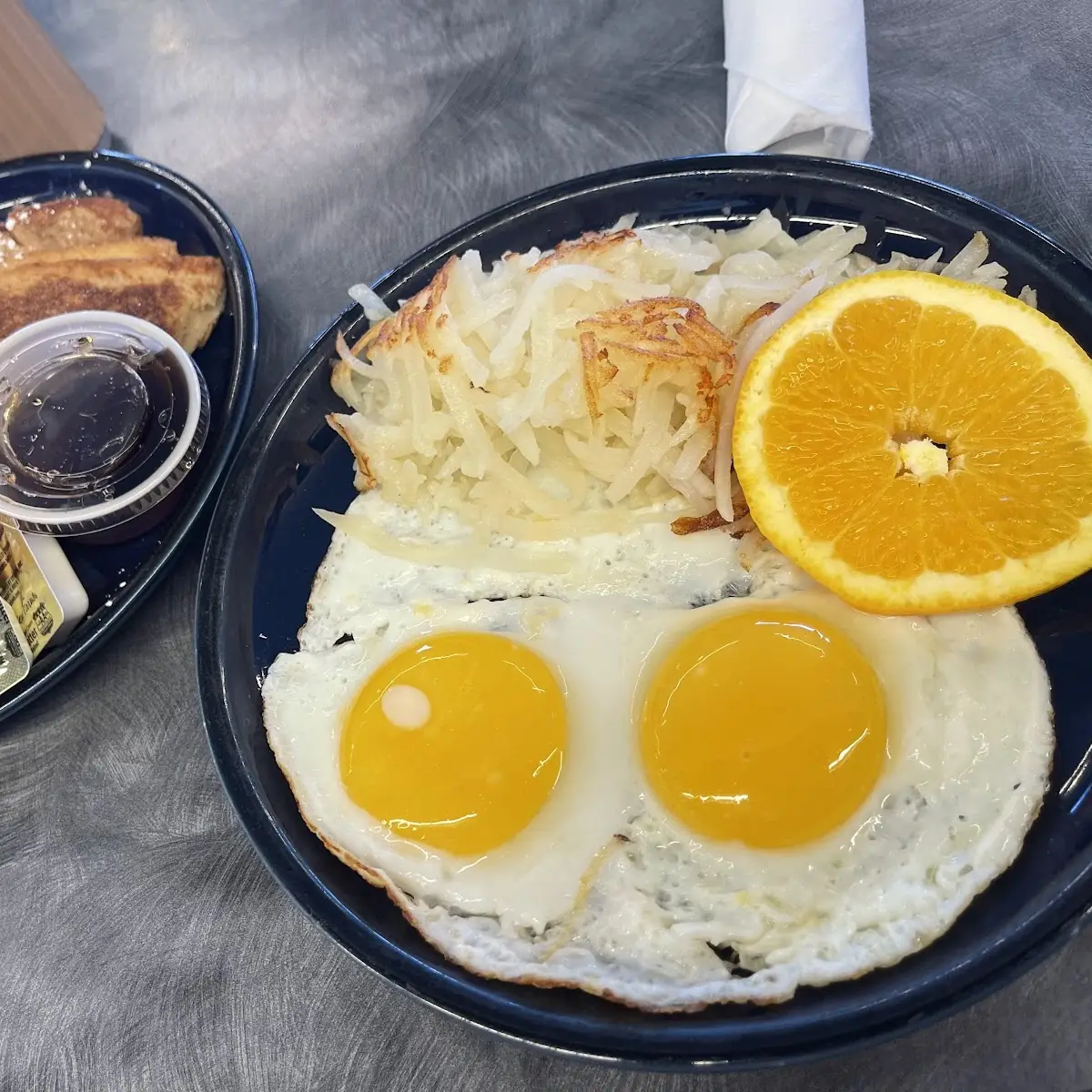 French Toast Sunny Side Up Eggs and Potatoes