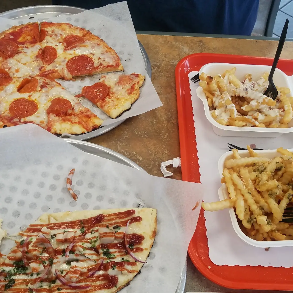 Pepperoni Pizza with Ranch Fries