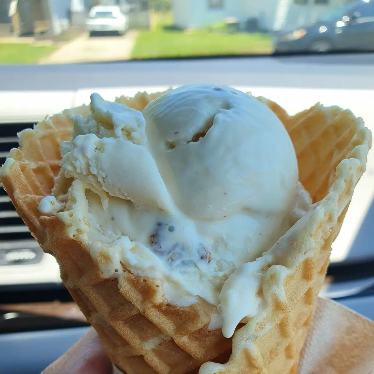 Butter Pecan Waffle Cone