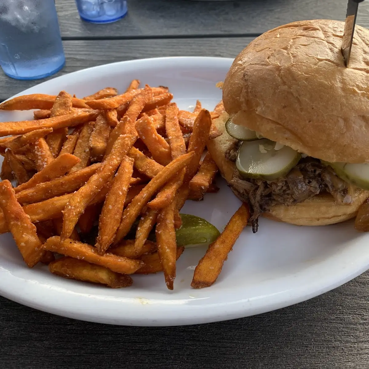 Pulled Pork and Sweet Potato Fries