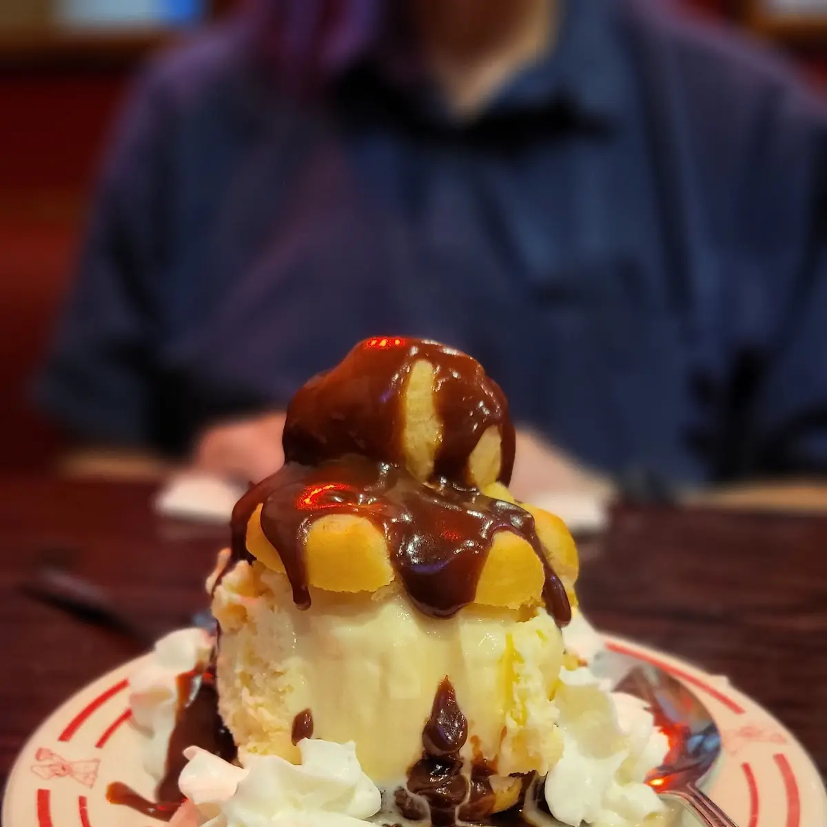 Hot Fudge Cream Puff