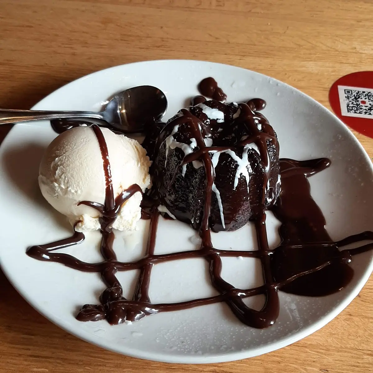 Lava Cake and Vanilla Ice Cream
