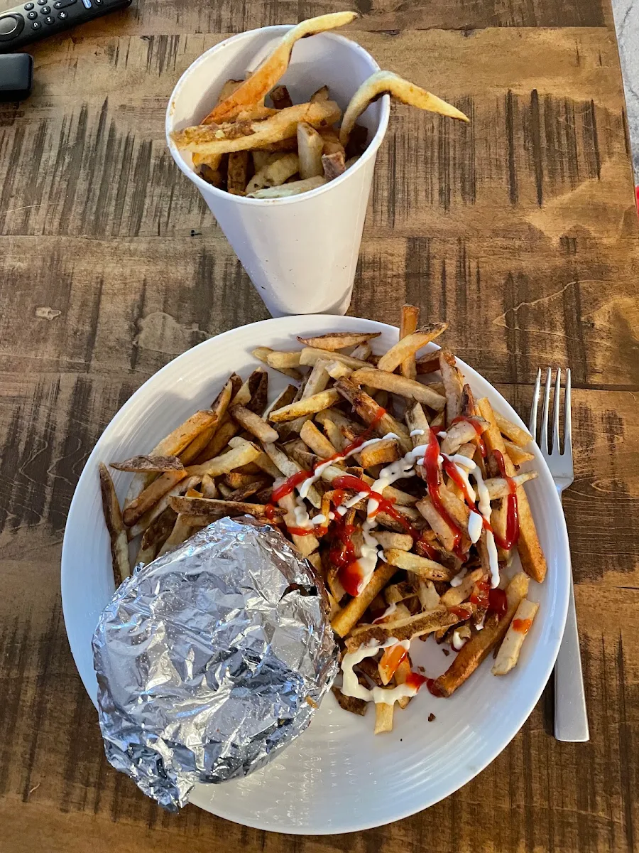 Bacon Cheeseburger and Fries