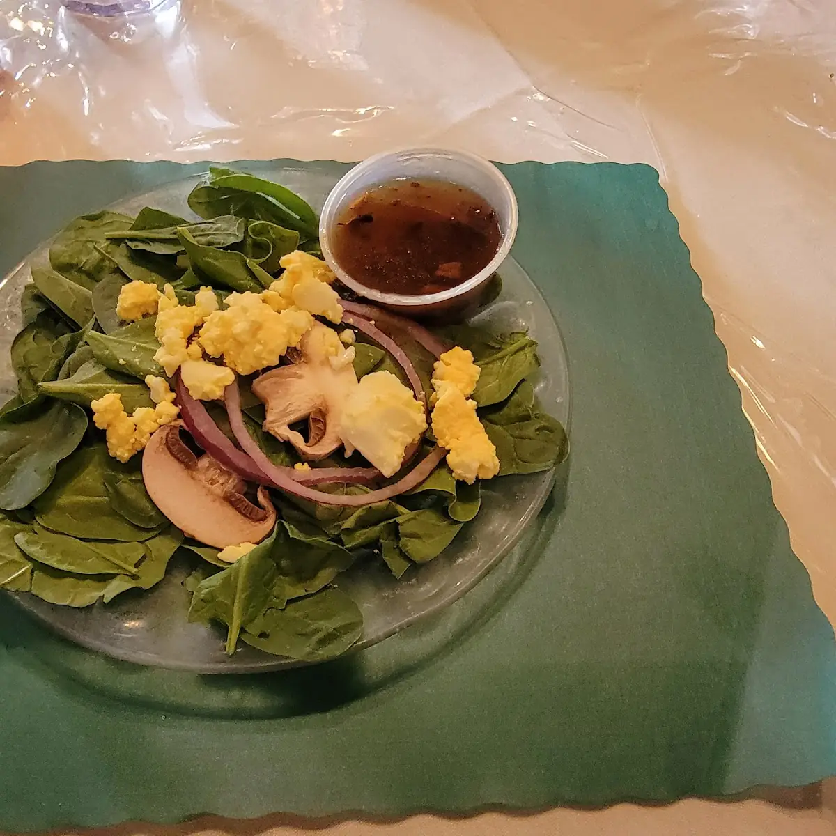 Hot Bacon Spinach Salad