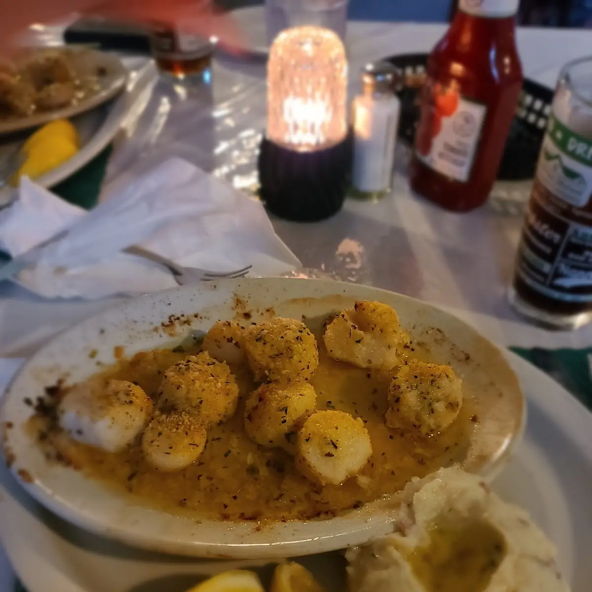 Scallops with Mashed Potatoes
