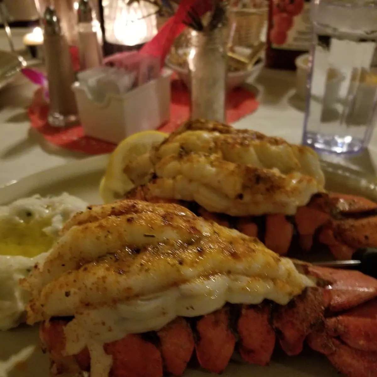 Twin Lobster Tails Mashed Potato