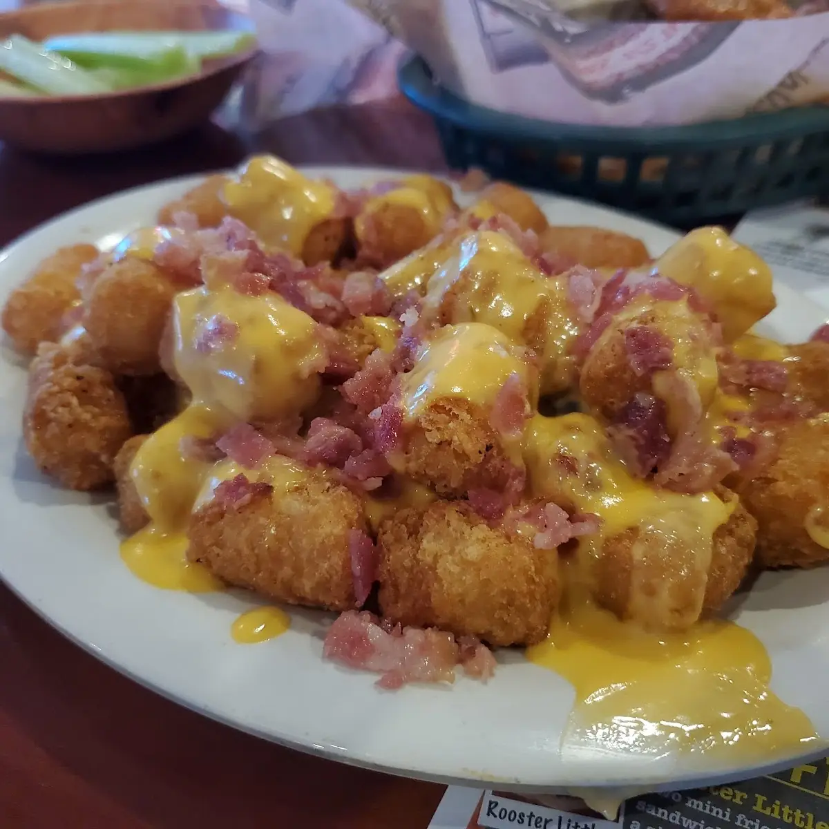 Nacho Cheese and Bacon Tater Tots