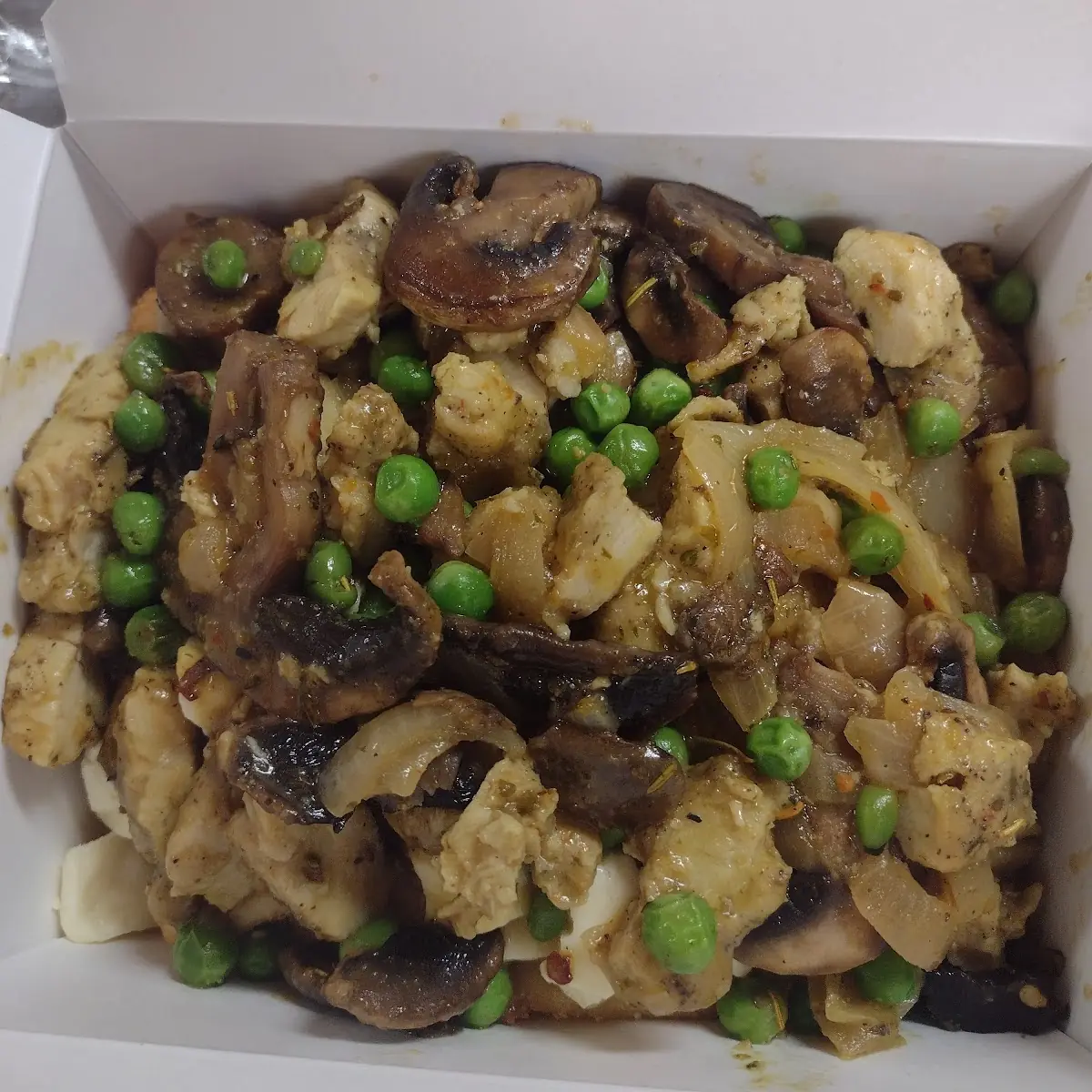 Chicken Pot Pie Added Carmalized Onion and Mushrooms