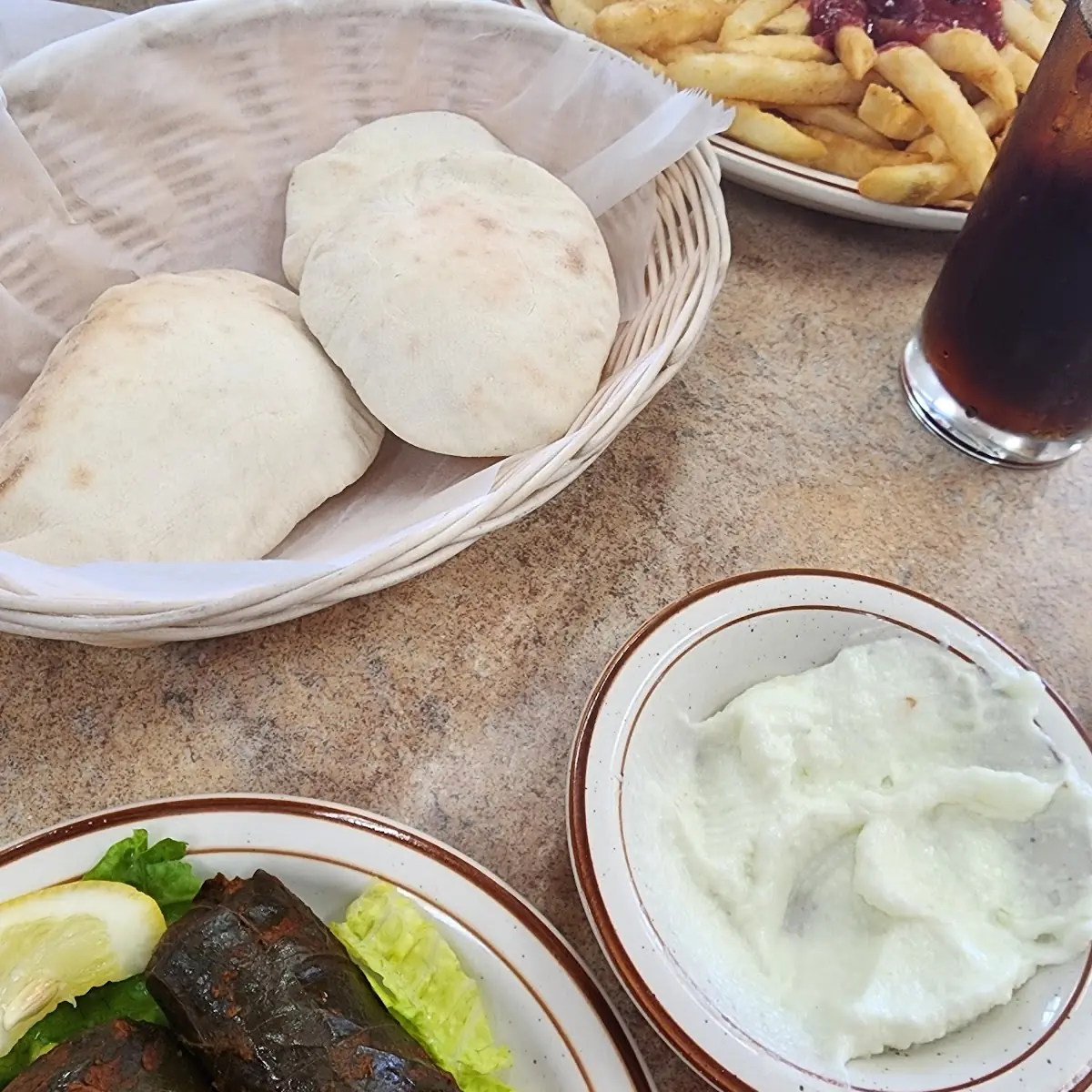 Garlic Sauce and Pita Bread