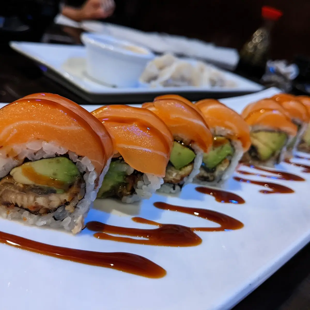 Eel Avocado Roll Add Salmon on Top