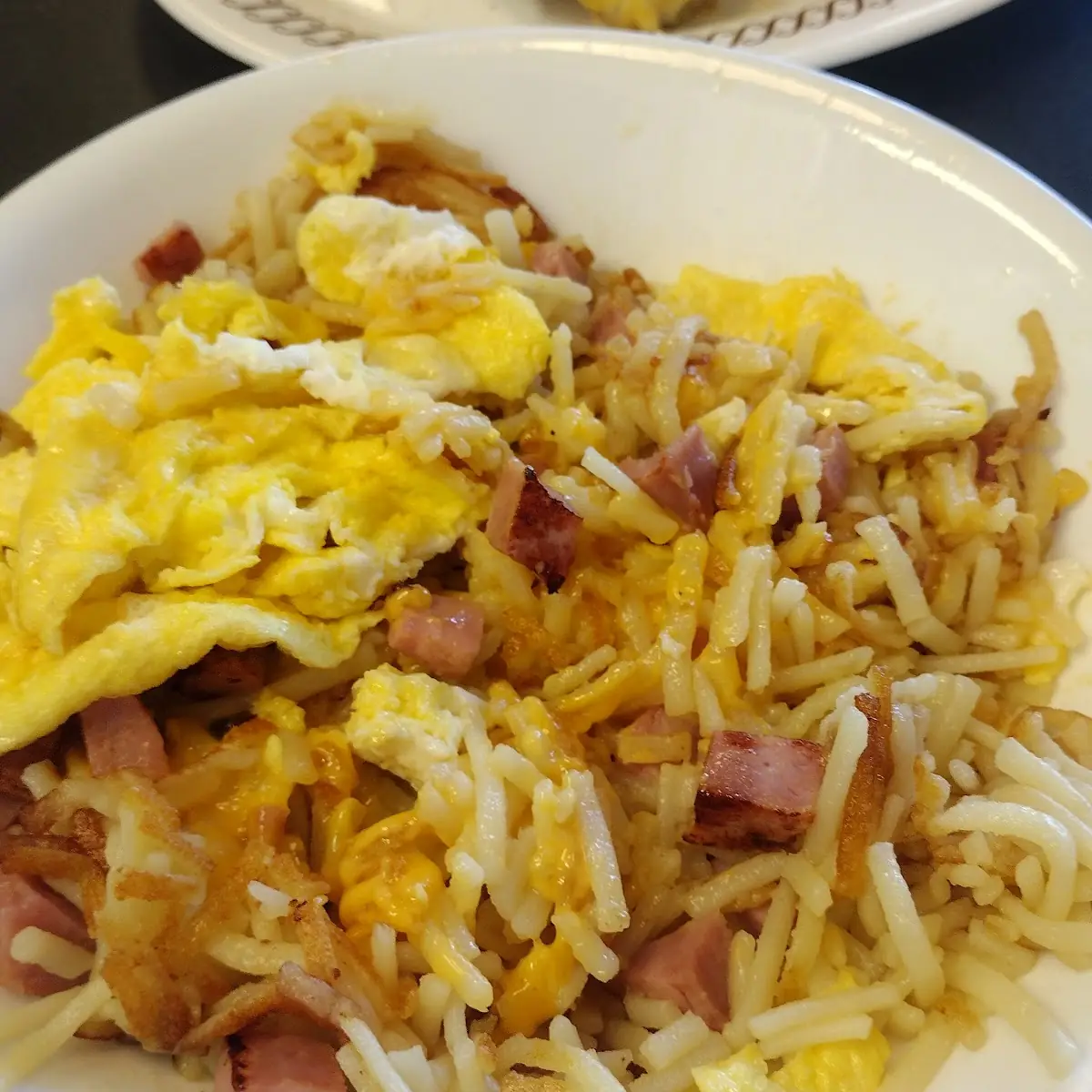 Ham Egg N Cheese with Hash Brown Bowl