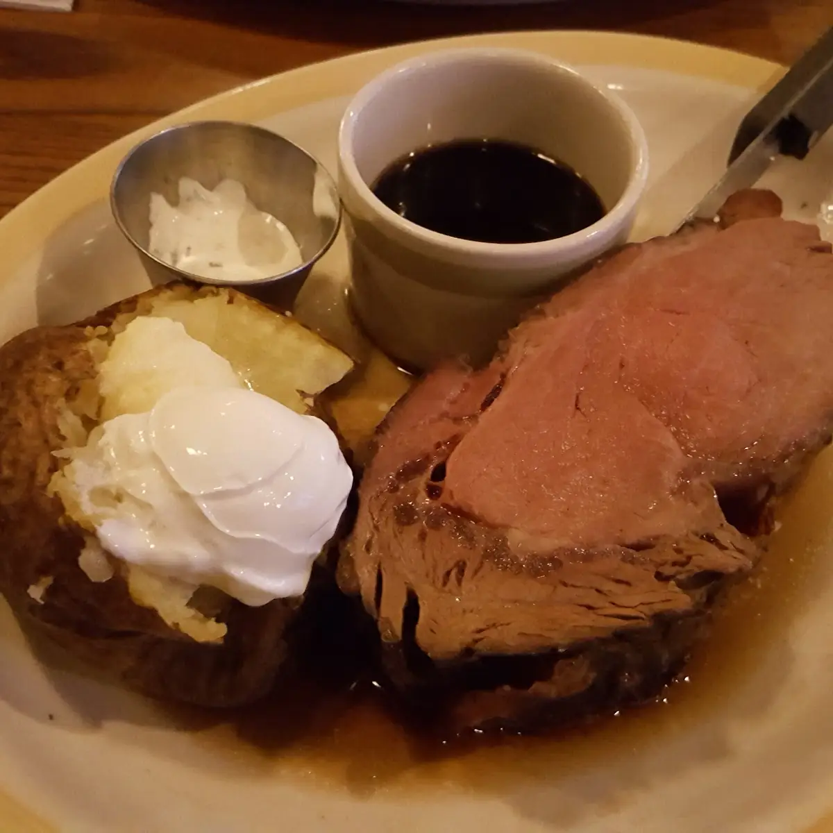 Prime Rib with a Baked Potato