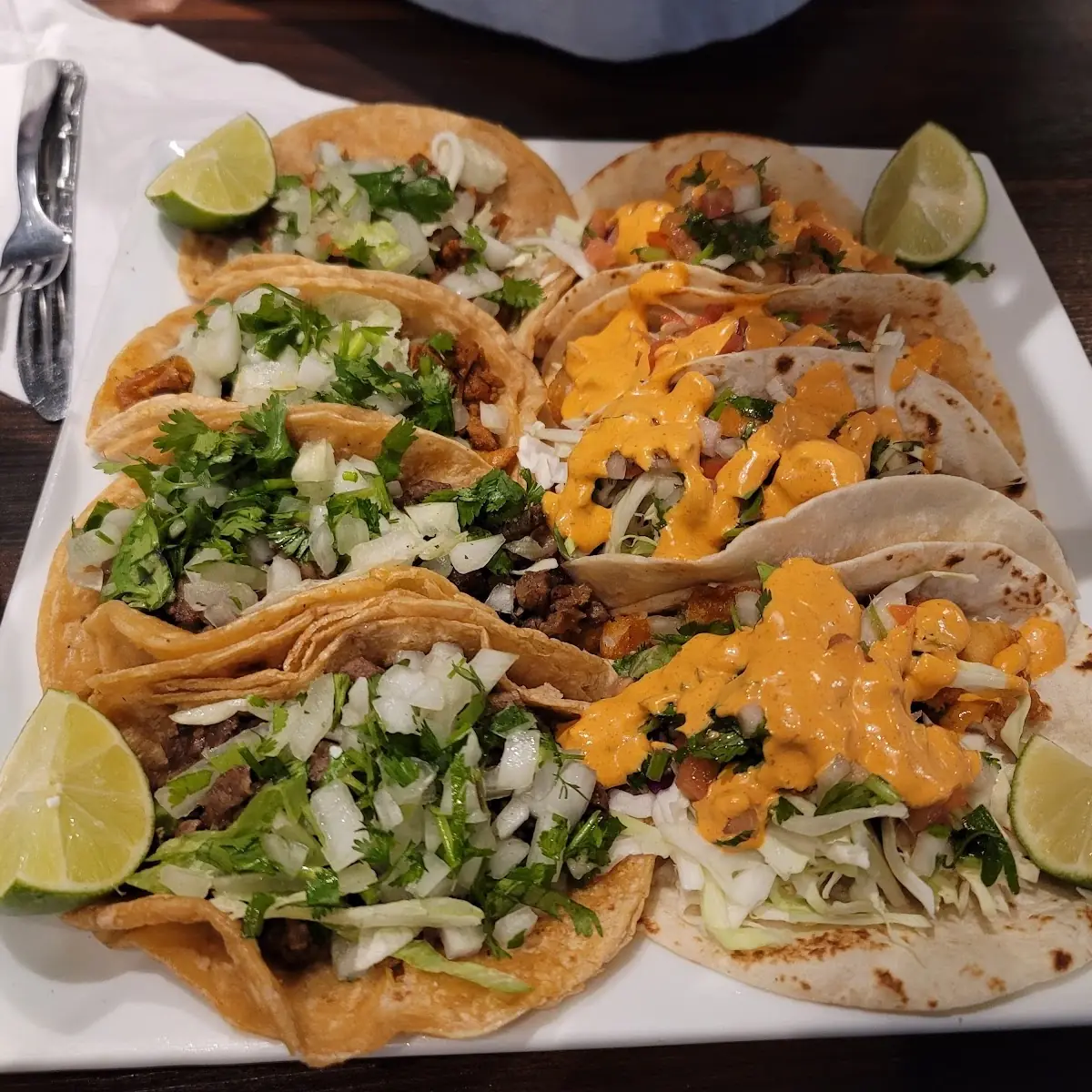 Steak Tacos with Lime Wedge