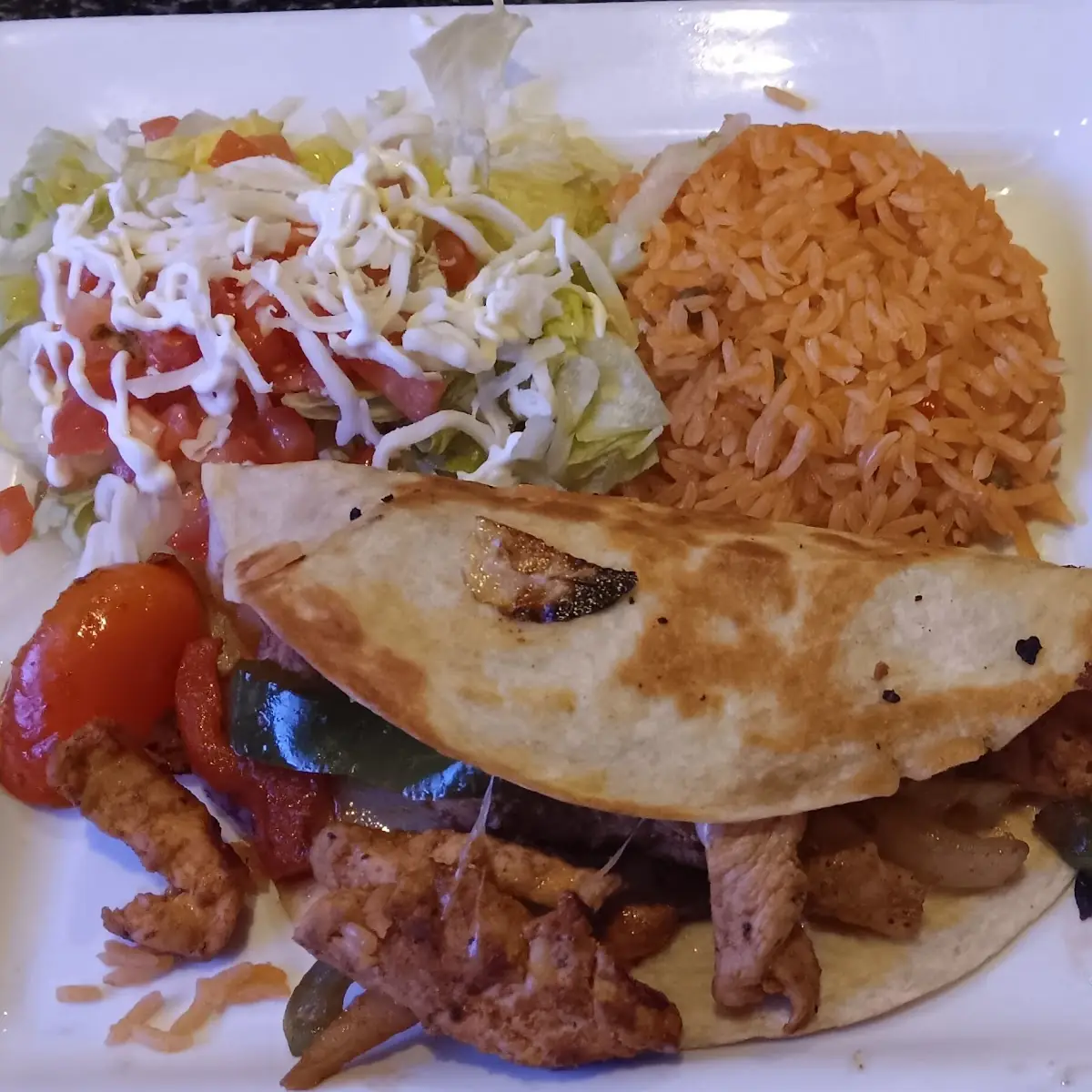 Chicken Fajitas Lunch
