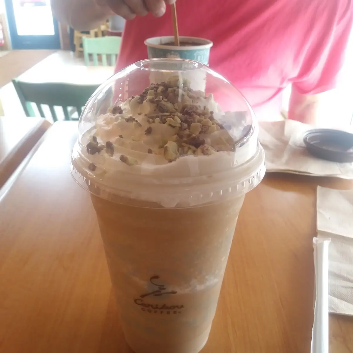 Mint Chocolate Mocha Blended w White Chocolate Decalf