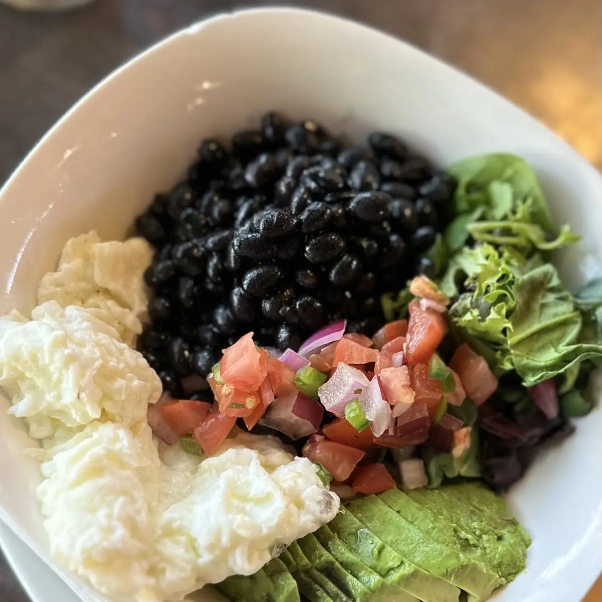 Black Bean Protein Bowl with Egg Whites