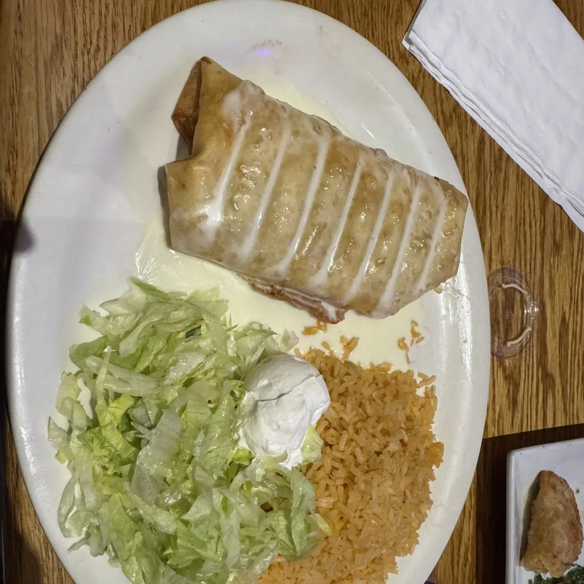 Shredded Chicken Chimichanga