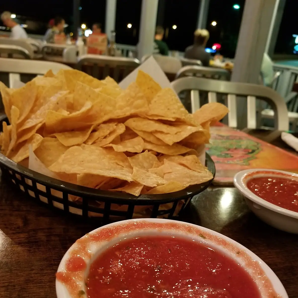Tortilla Chips and Spicy Salsa Bowls