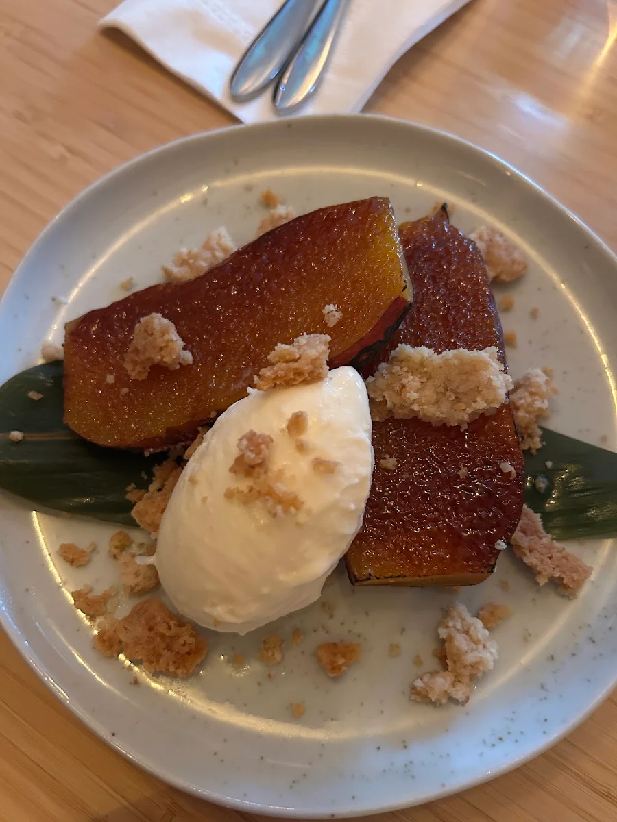 Yaki-IMO Brûlée with Coconut Ice Cream, Kaminari Ramen Bar