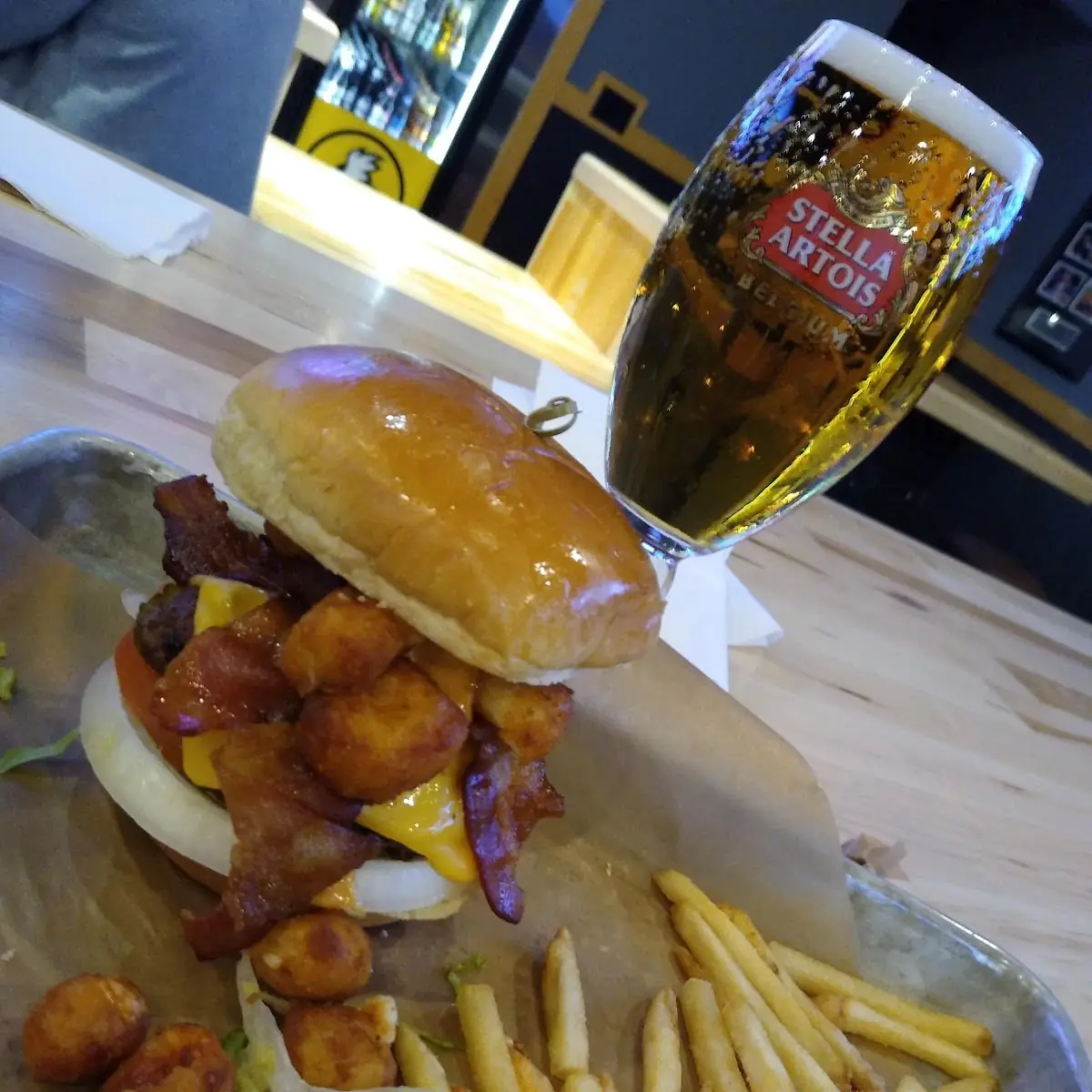 Cheese Curd Bacon Burger