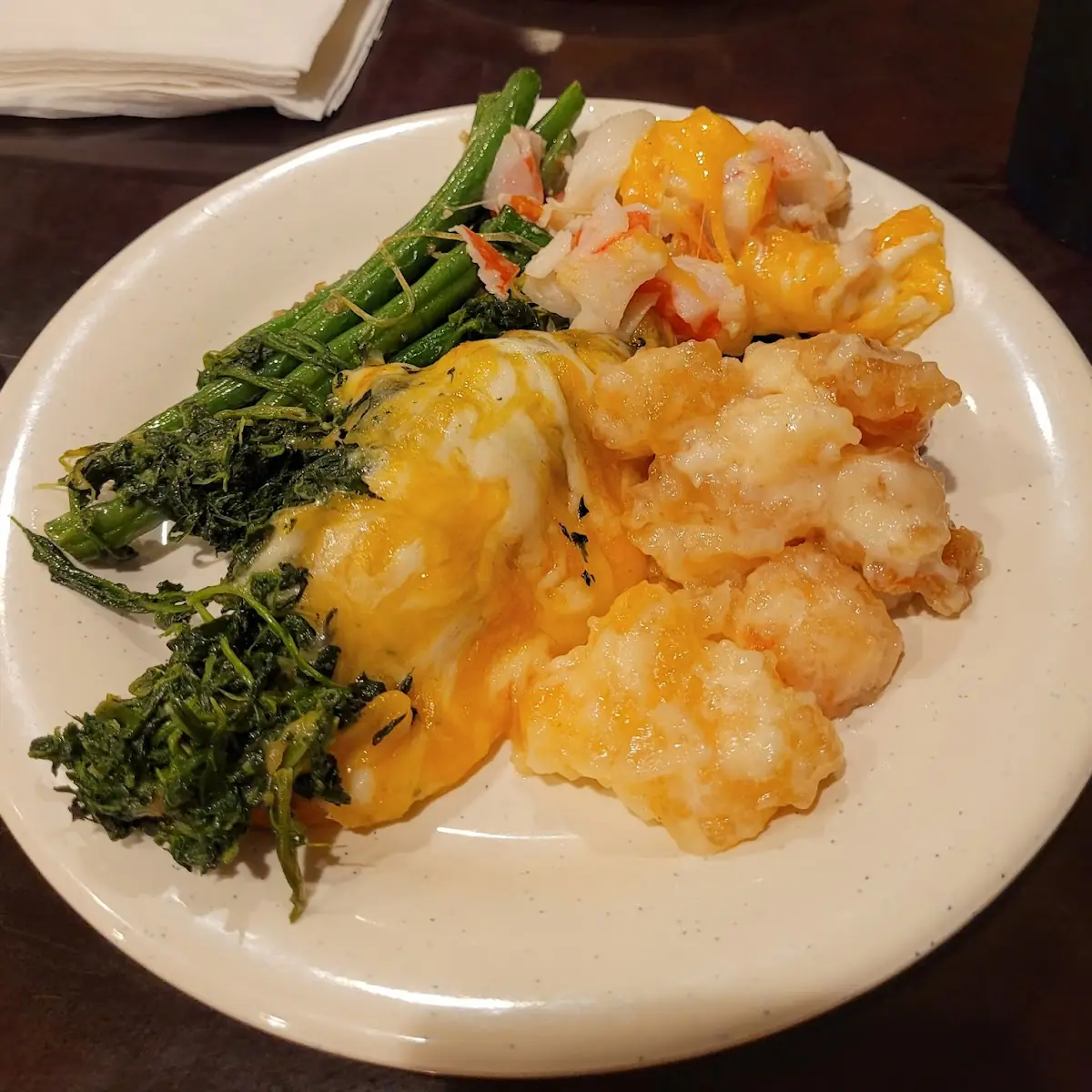 Green Beans Spinach with Cheese Creamed Shrimp