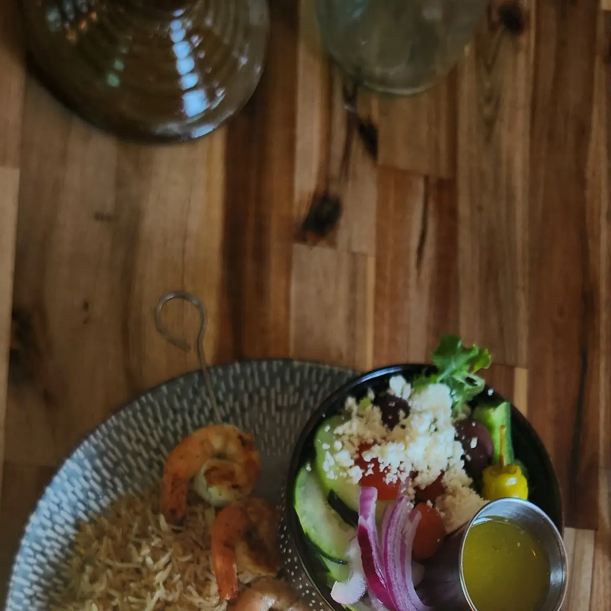 Shrimp and Salad and Rice