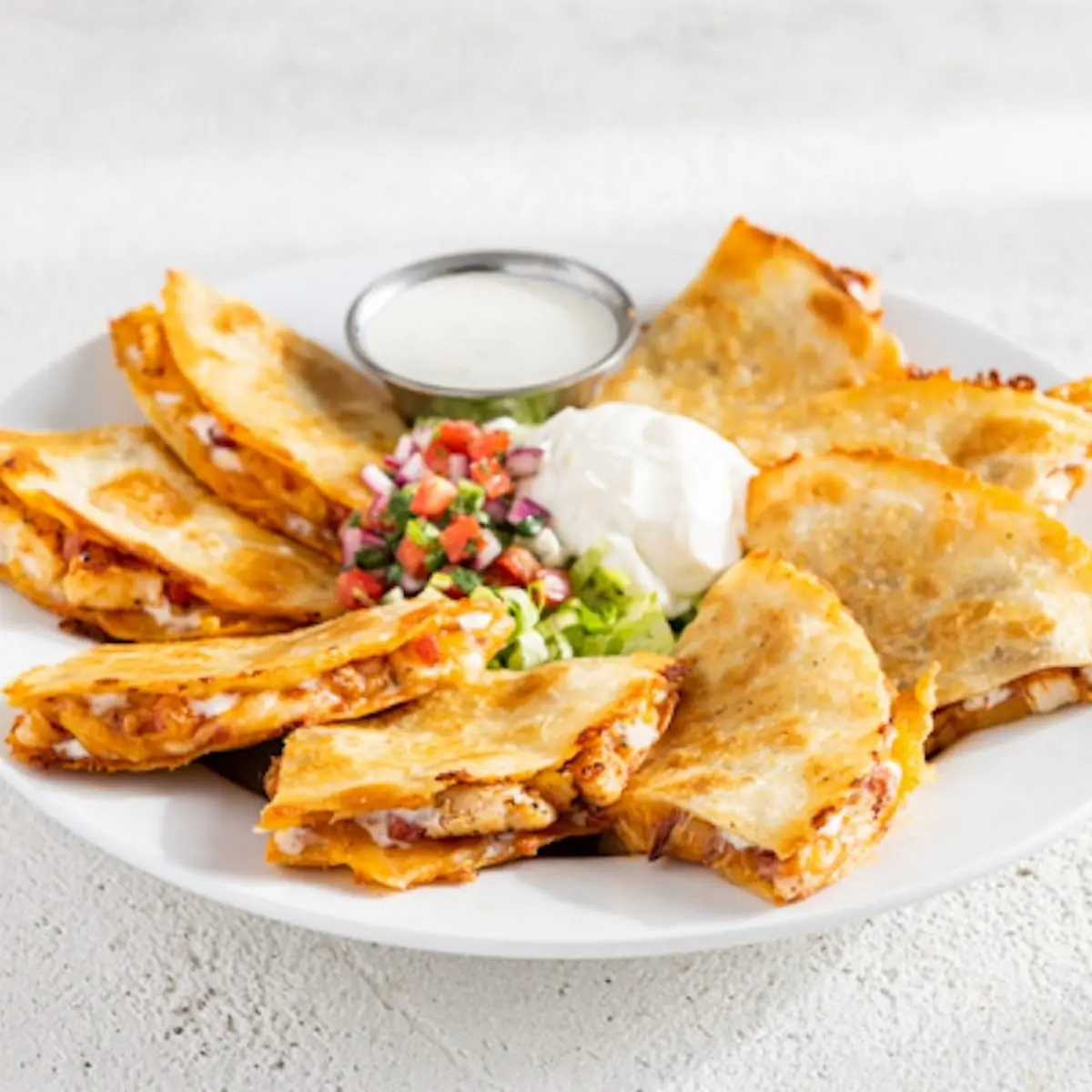 Bacon Ranch Chicken Quesadillas