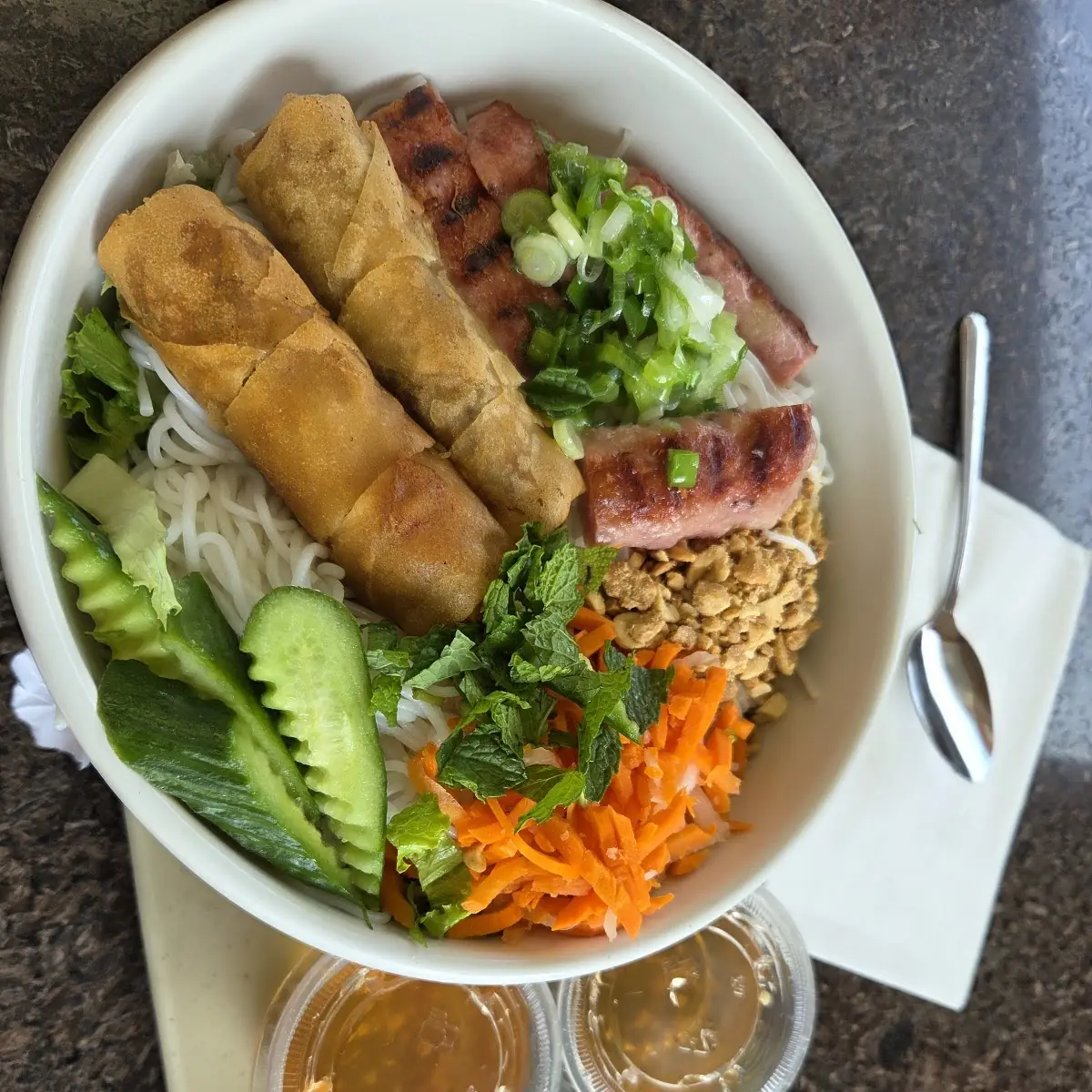 Shrimp BBQ Pork and Egg Roll Vermicelli