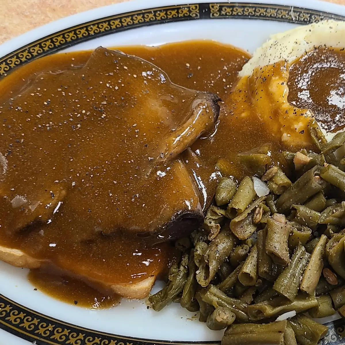 Open Faced Roast Beef or Turkey Dinner