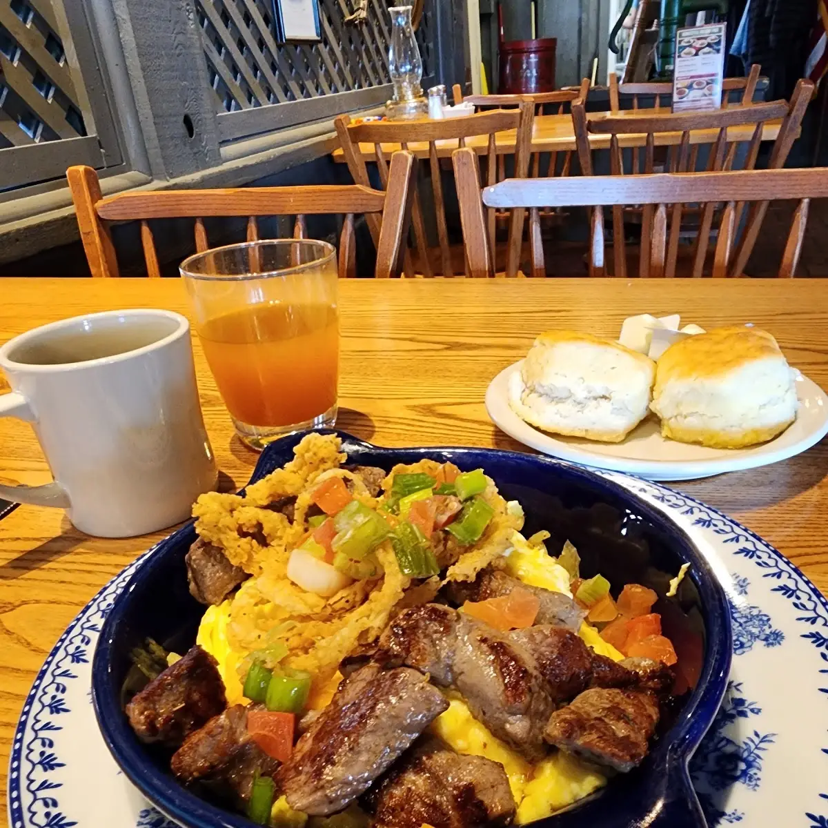 Skillet Scrambled Eggs and Sirloin
